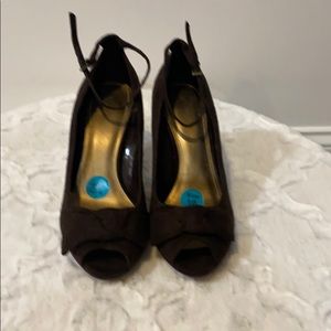 Brown Faux Suede Shoes